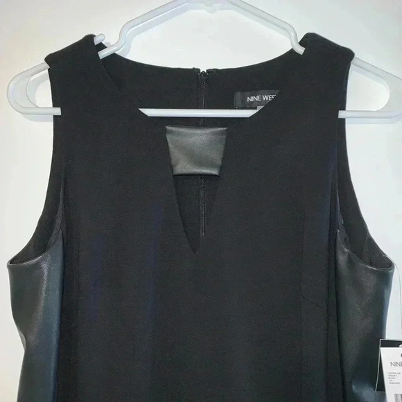 Nine West Shirt Dress with Leather Side Panels​​ - Picture 7 of 8